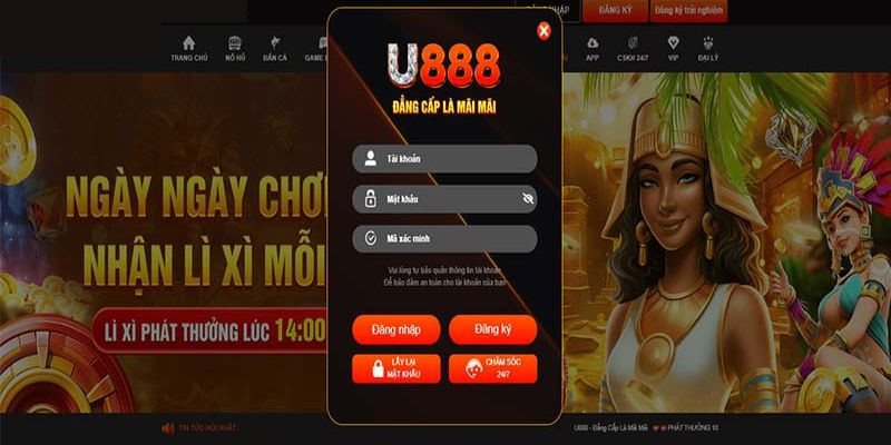 Các bước đăng nhập U888 chuẩn xác 