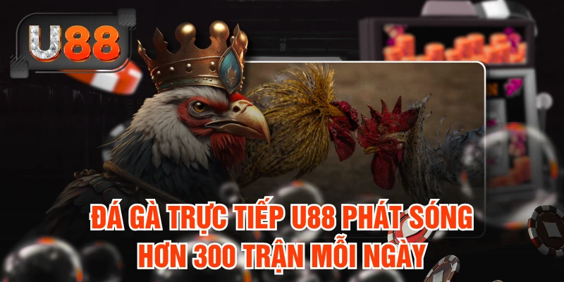 Đá gà trực tiếp U88 phát sóng hơn 300 trận mỗi ngày